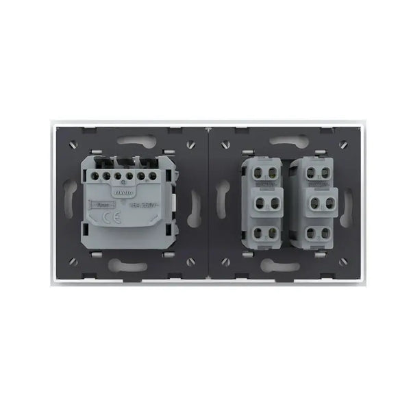 Livolo | Wit | 2+SR | Puls | Wipschakelaar met wandcontactdoos Livolo Nederland B.V.