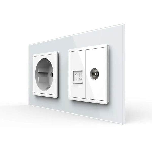 Livolo | Wit | SR+SR | Wandcontactdoos | Netwerk | TV Livolo Nederland B.V.