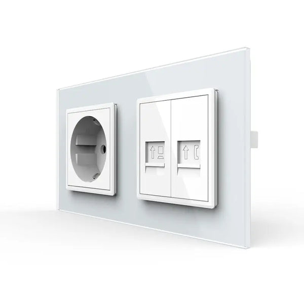 Livolo | Wit | SR+SR | Wandcontactdoos | Netwerk | Telefoon Livolo Nederland B.V.