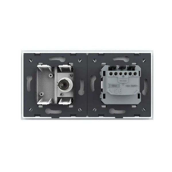 Livolo | Wit | SR+SR | Wandcontactdoos | TV aansluiting | Blindplaat Livolo Nederland B.V.