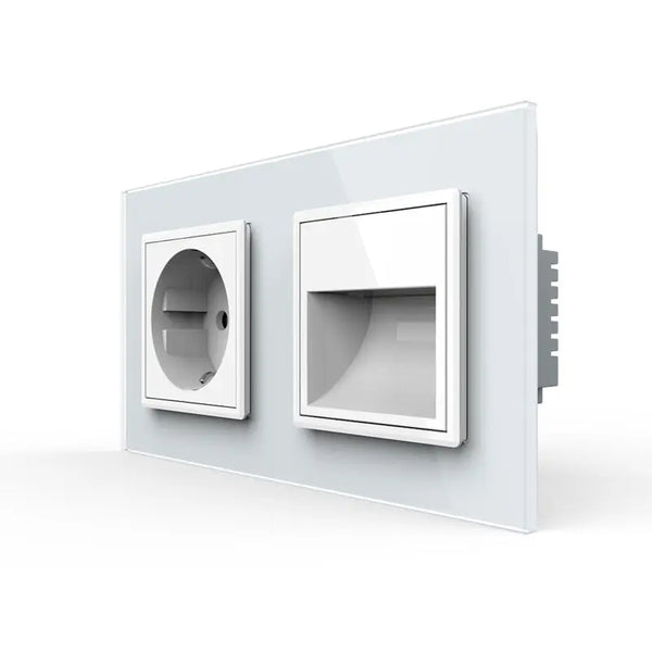 Livolo | Wit | SR+SR | Wandcontactdoos | Wandverlichting Livolo Nederland B.V.