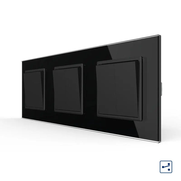 Livolo | Zwart | 1+2+2 | Aan/Uit | Wissel | Wipschakelaar Livolo Nederland B.V.