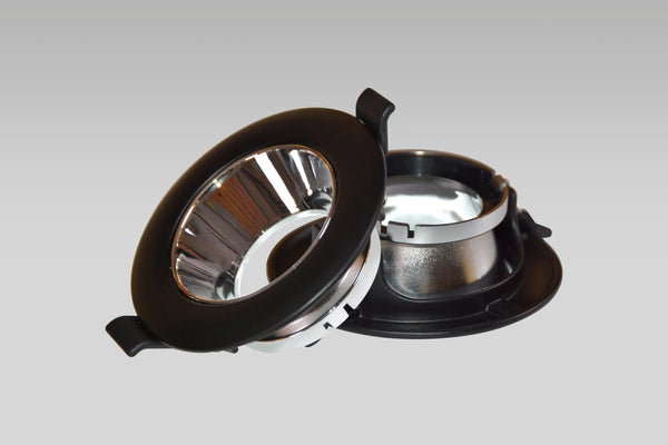 GU10 armatuur | Zwart - Chroom | Kantelbaar en Richtbaar | Inbouwspot | Rond | ø 76mm Livolo Nederland B.V.