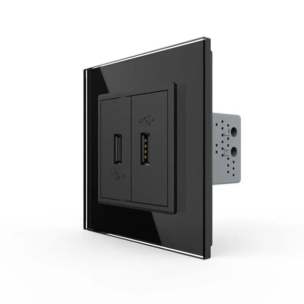 Livolo | Zwart | SR | Tweevoudige USB oplader Livolo Nederland B.V.