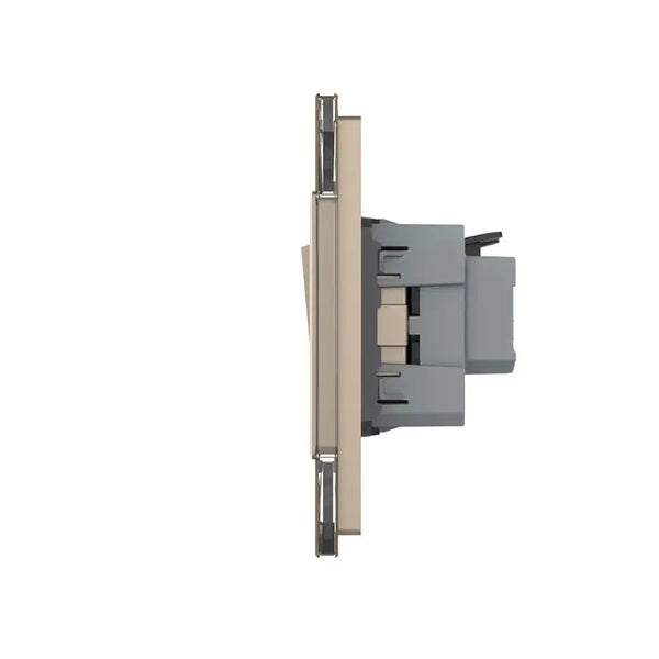 Livolo | Goud | SR+SR | Aan/Uit | Dubbele wipschakelaar | Wandcontactdoos Livolo Nederland B.V.