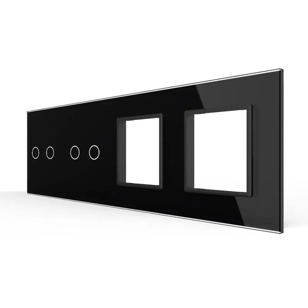 Livolo | Zwart | 2+2+SR+SR | Glasplaat | Combinatie Livolo Nederland B.V.