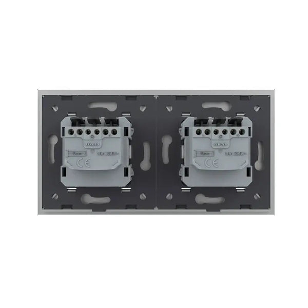 Livolo | Grijs | SR+SR | Wandcontactdoos | IP44 Livolo Nederland B.V.