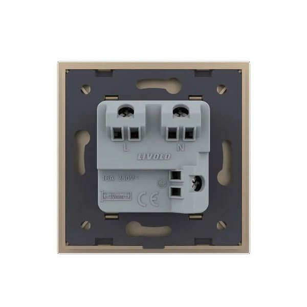 Livolo | Goud | SR | Wandcontactdoos | Zonder randaarde Livolo Nederland B.V.