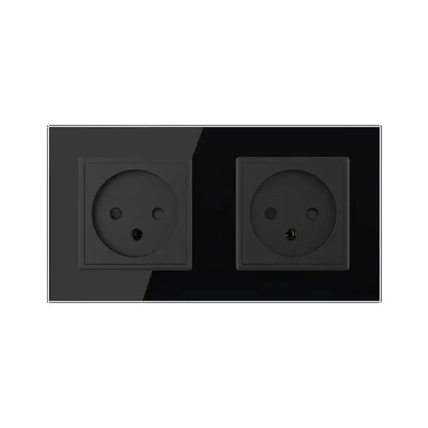 Livolo | Zwart | SR+SR | Wandcontactdoos | Zonder randaarde Livolo Nederland B.V.