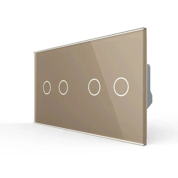 Livolo | Goud | 2+2 | Aan/Uit | Wisselschakelaar Livolo Nederland B.V.
