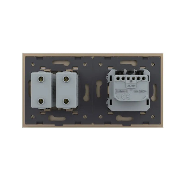 Livolo | Goud | SR+SR | Wandcontactdoos | USB + USB oplader Livolo Nederland B.V.
