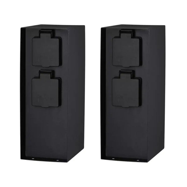 Buiten Wandcontactdoos | Zwart | 4 Stopcontacten | Waterdicht Livolo Nederland B.V.