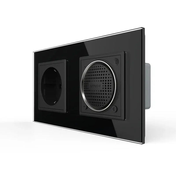 Livolo | Zwart | SR+SR | Wandcontactdoos | Bluetooth speaker Livolo Nederland B.V.