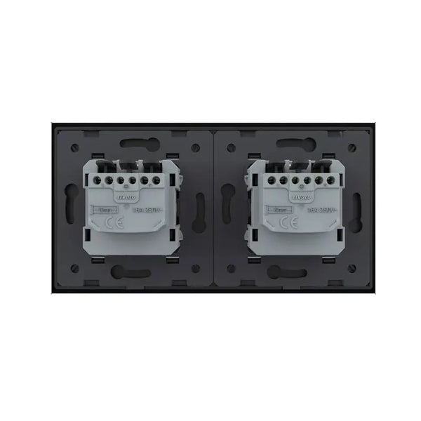 Livolo | Zwart | SR+SR | Wandcontactdoos | IP44 Livolo Nederland B.V.