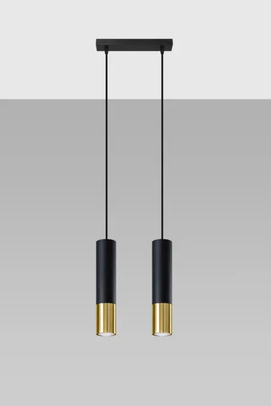 Hanglamp | 2 | Zwart met gouden buitenzijde | Luxe LED Livolo Nederland B.V.