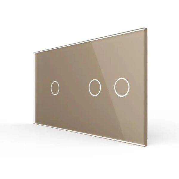 Livolo | Goud | 1+2 | Glasplaat | Touchschakelaar Livolo Nederland B.V.