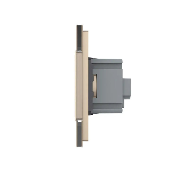 Livolo | Goud | 1+SR | Aan/Uit | Schakelaar | Wandcontactdoos | France Livolo Nederland B.V.