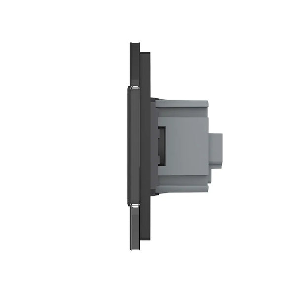 Livolo | Zwart | 2+SR | Aan/Uit | Schakelaar met wandcontactdoos | France Livolo Nederland B.V.