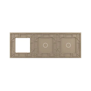 Livolo | Goud | 1+1+SR | Glasplaat | Combinatie Livolo Nederland B.V.