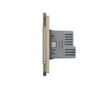 Livolo | Goud | SR+SR | Wandcontactdoos | Wandcontactdoos + USB-C Oplader Livolo Nederland B.V.