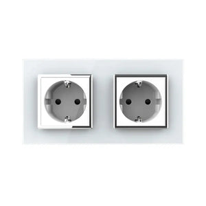 Livolo | Wit | SR+SR | Wandcontactdoos | Chrome frame Livolo Nederland B.V.