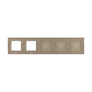 Livolo | Goud | 1+1+1+SR+SR | Glasplaat | Combinatie Livolo Nederland B.V.