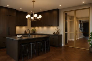 Design spots plafond boven een kookeiland