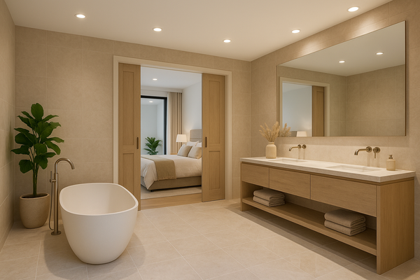 Design afdekkap stopcontact in een badkamer