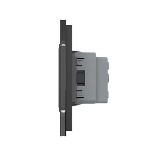 Livolo | Zwart | 2+SR | Aan/Uit | Schakelaar | Wandcontactdoos | Chrome frame Livolo Nederland B.V.