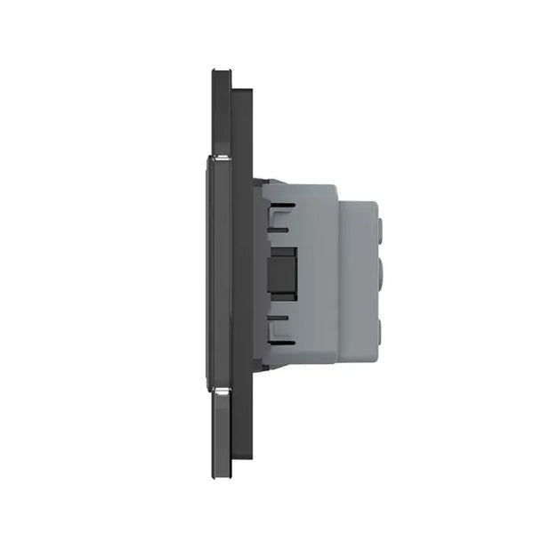 Livolo | Zwart | 1+SR | Aan/Uit | Schakelaar | Wandcontactdoos | Chrome frame Livolo Nederland B.V.