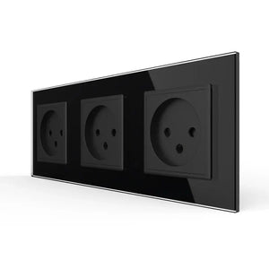 Livolo | Zwart | SR+SR+SR | Wandcontactdoos | Zonder randaarde Livolo Nederland B.V.