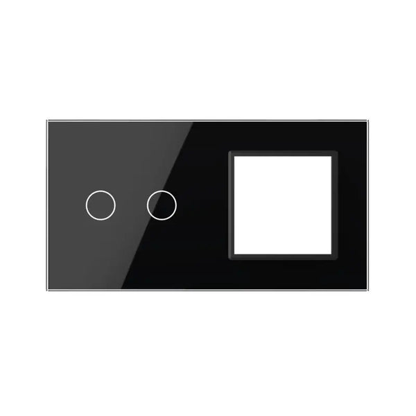 Zelf samenstellen | Zwart | Afdekraam 2+SR Livolo Nederland B.V.