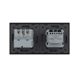 Livolo | Zwart | SR+SR | Wandcontactdoos | Wandcontactdoos + USB-C oplader Livolo Nederland B.V.