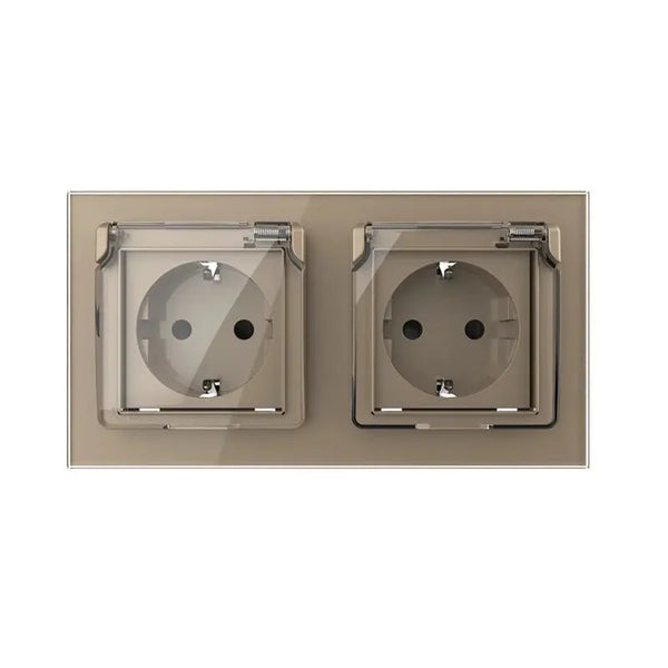 Livolo | Goud | SR+SR | Wandcontactdoos | IP44 Livolo Nederland B.V.