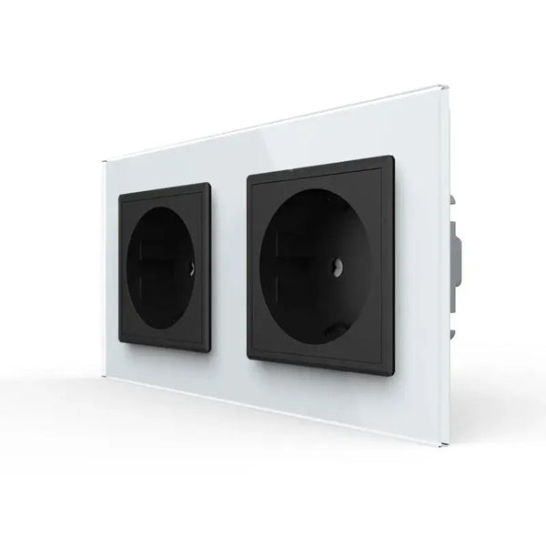 Livolo | Wit/Zwart | SR+SR | Wandcontactdoos Livolo Nederland B.V.