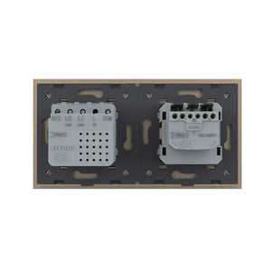 Livolo | Grijs | SR+SR | Wandcontactdoos | USB + USB type C oplader Livolo Nederland B.V.