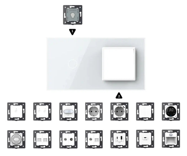 Zelf samenstellen | Wit | Afdekraam 1+SR Livolo Nederland B.V.