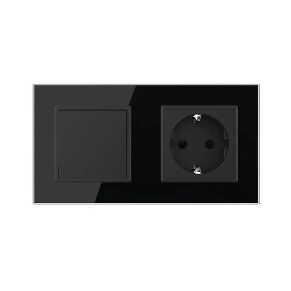 Livolo | Zwart | SR+SR | Aan/Uit | Wipschakelaar | Wandcontactdoos Livolo Nederland B.V.