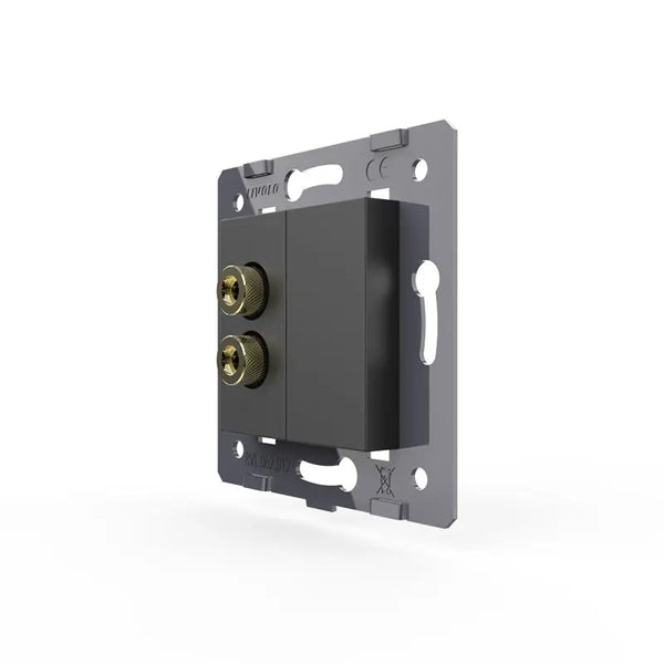 Livolo | Zwart | SR | Audio- Banaan stekker | Blindplaat Livolo Nederland B.V.