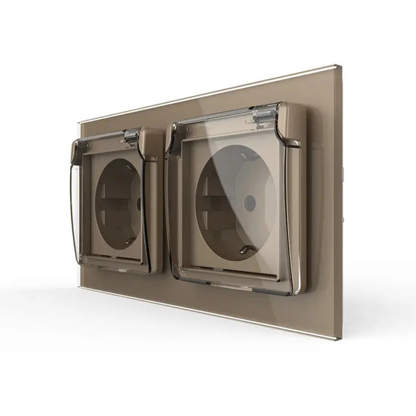 Livolo | Goud | SR+SR | Wandcontactdoos | IP44 Livolo Nederland B.V.