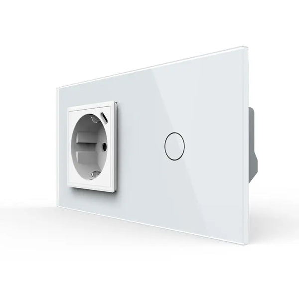 Livolo | Wit | SR+1 | Aan/Uit | Wandcontactdoos + USB-C Oplader | Schakelaar Livolo Nederland B.V.