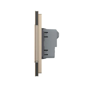 Livolo | Goud | SR+SR+SR | Wandcontactdoos | Zonder randaarde Livolo Nederland B.V.