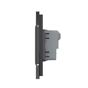 Livolo | Zwart | SR+SR | Wandcontactdoos | Zonder randaarde Livolo Nederland B.V.