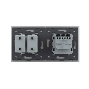 Livolo | Grijs | SR+SR | Wandcontactdoos | USB + USB oplader Livolo Nederland B.V.