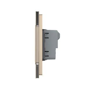 Livolo | Goud | SR+SR | Wandcontactdoos | Zonder randaarde Livolo Nederland B.V.