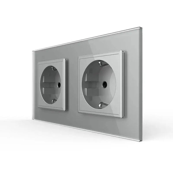 Livolo | Grijs | SR+SR | Wandcontactdoos Livolo Nederland B.V.