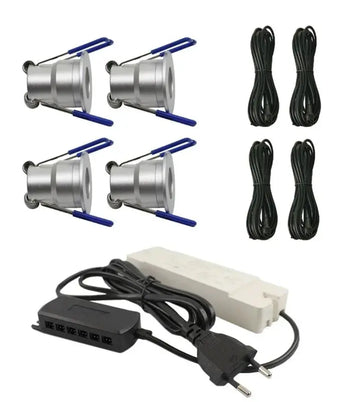 Complete Veranda Set | Deluxe 1 | Veranda verlichting 12V | Plug and Play | 4 Inbouwspots | Dimbaar Livolo Nederland B.V.