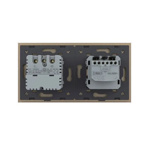Livolo | Goud | SR+SR | Wandcontactdoos | Wandcontactdoos + USB-C Oplader Livolo Nederland B.V.
