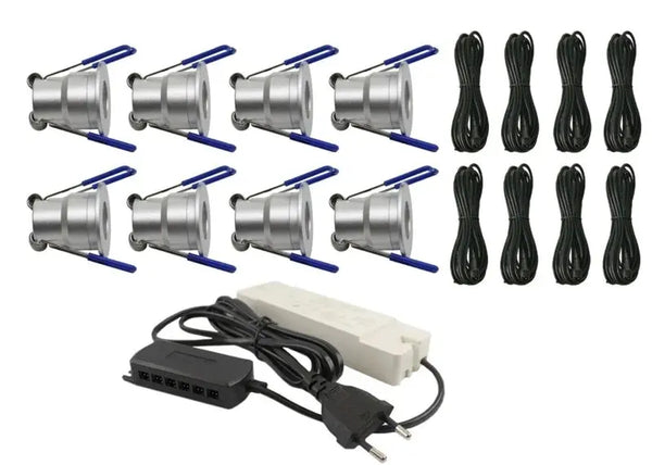 Complete Veranda Set | Deluxe 1 | Veranda verlichting 12V | Plug and Play | 8 Inbouwspots | Dimbaar Livolo Nederland B.V.