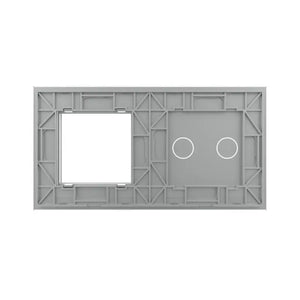 Livolo | Grijs | 2+SR | Glasplaat | Combinatie Livolo Nederland B.V.